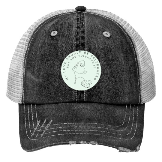 Discover Taylor - Tolerate It Print Trucker Hats