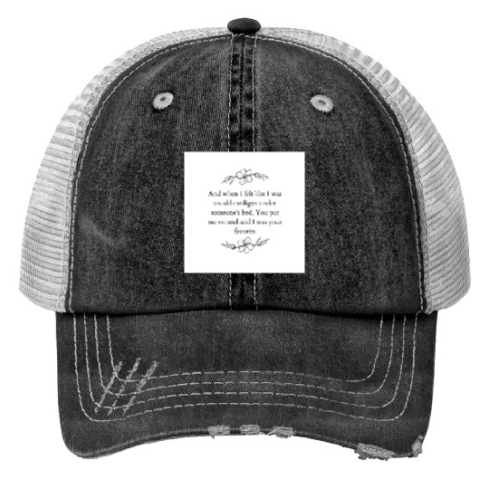 Discover Taylor Cardigan (3) Print Trucker Hats
