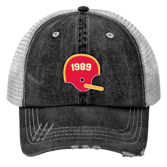 Discover Taylor 1989 Helmet Print Trucker Hats