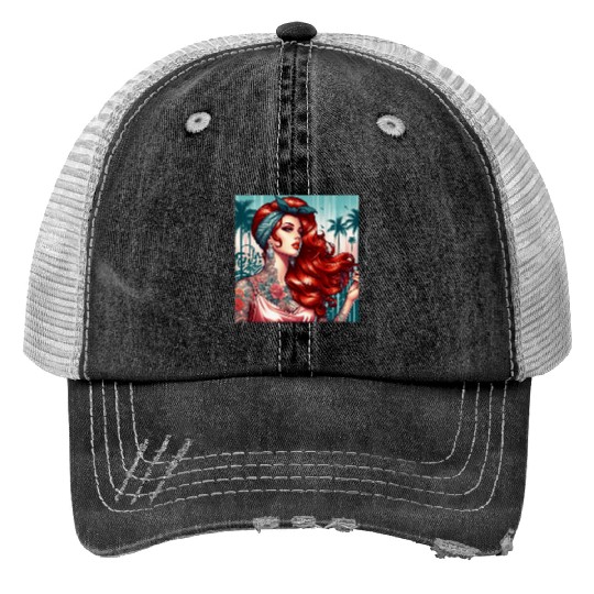Hollywood Pinup- Fabiola  : Disney princess tattoo Shirt,  Princess tattoo vintage t shirt, Disney princess tattoo Gift Fan S-5XL Print Trucker Hats