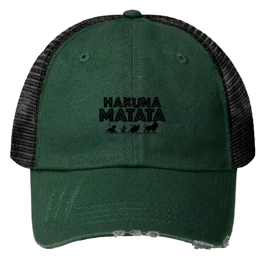 Hakuna Matata Print Trucker Hats, Disney Print Trucker Hats, Lion King Print Trucker Hats, Animal Kingdom Print Trucker Hats