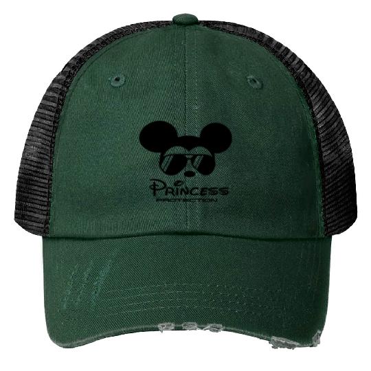 Princess Protection Print Trucker Hats, Disney Princess Security Print Trucker Hats, Disney Dad Print Trucker Hats, Mickey Mouse Print Trucker Hats