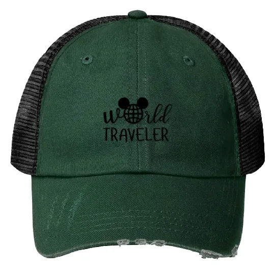 Discover Disney World Traveler Disney Print Trucker Hats