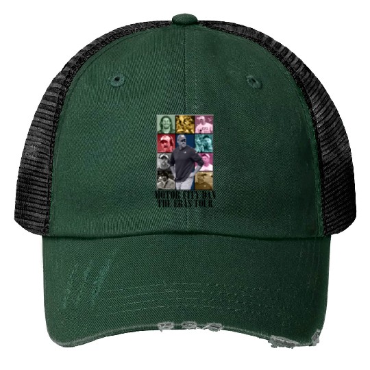 Discover Vintage Dan Campbell The Eras Tour Print Trucker Hats, Dan Campbell Print Trucker Hats