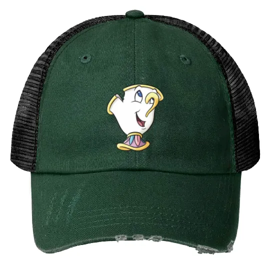 Chip Print Trucker Hats, Beauty And The Beast Print Trucker Hats, Enchanted Rose Print Trucker Hats, Disneyland Print Trucker Hats, Disney World Print Trucker Hats, Disneyland Print Trucker Hats