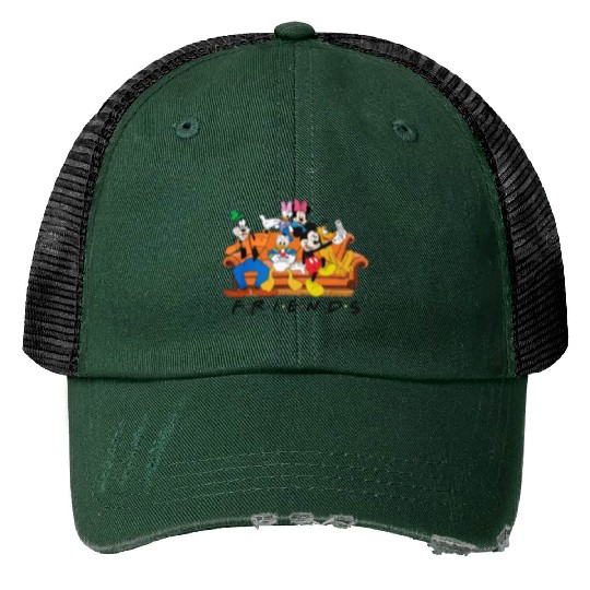 Disney Friends Print Trucker Hats, Mickey and Friends, Disney Characters Print Trucker Hats