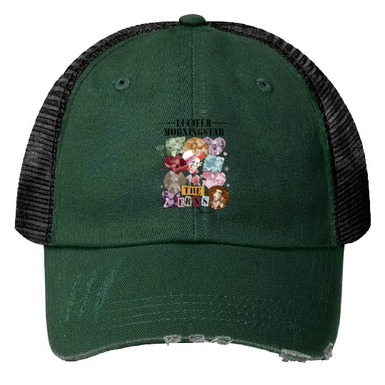Discover Funny Lucifer Morningstar Hazbin Hotel Characters The Eras Tour Style Print Trucker Hats