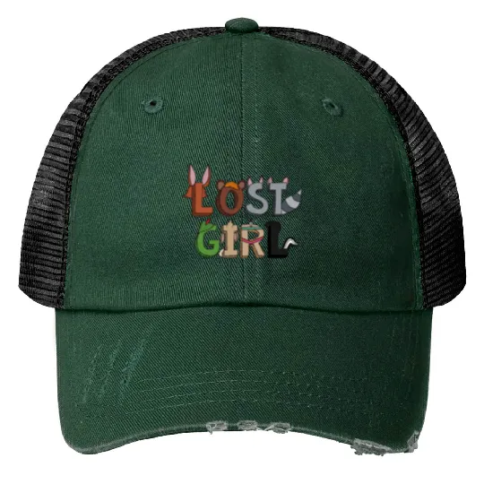 Peter Pan Print Trucker Hats, Lost Girl Print Trucker Hats, Disneyland Print Trucker Hats
