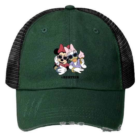 Retro Minnie and Daisy Print Trucker Hats, Disney Bestie Print Trucker Hats, Minnie Mouse Print Trucker Hats, Disney Girl Trip, Disney Matching Print Trucker Hats