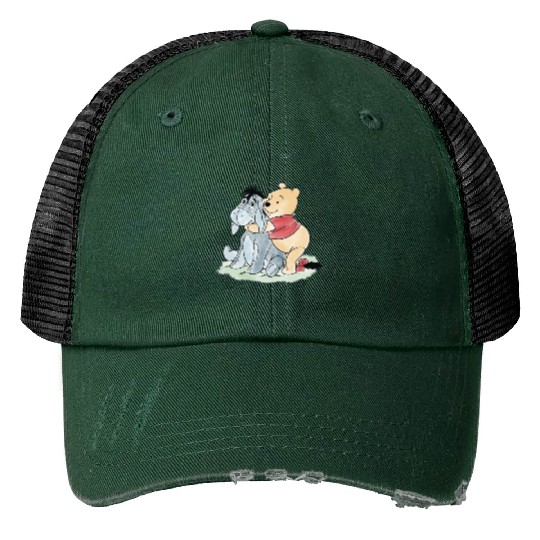 Pooh and Eeyore Print Trucker Hats, Winnie The Pooh, Disney Print Trucker Hats