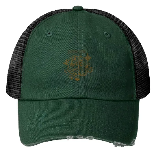 Disney Peter Pan Neverland Map Print Trucker Hats, Peter Pan Characters Print Trucker Hats