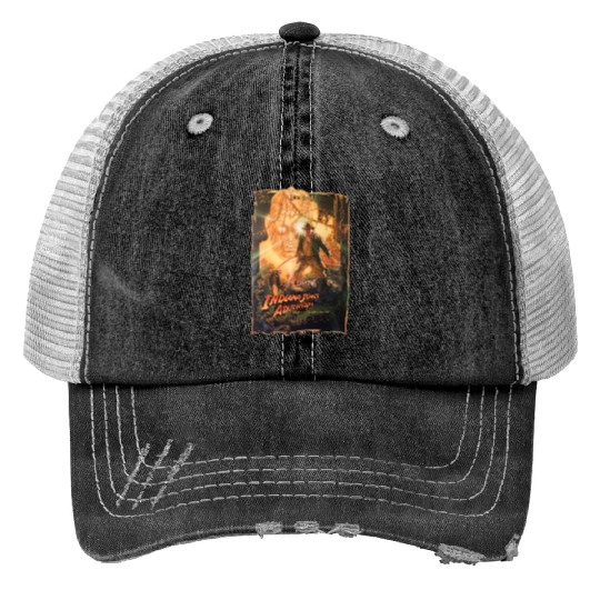 Indiana Jones Adventure Disneyland 1995 Print Trucker Hats, Indiana Jones Print Trucker Hats