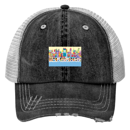 It's a Small World Backpack - Disney Book Bag Print Trucker Hats