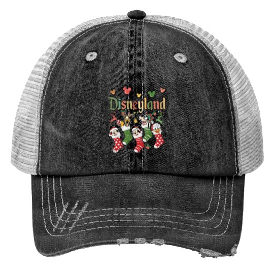 Disneyland Christmas Print Trucker Hats