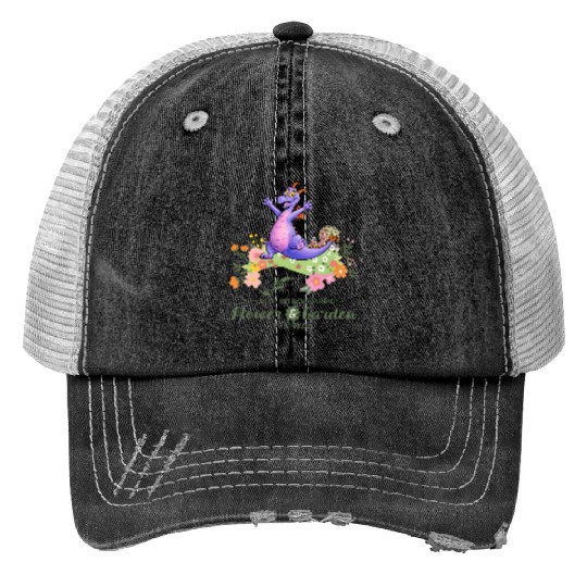 Vintage Disney Epcot Figment Color Print Trucker Hats