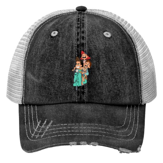 Luca Disneys Bikers Print Trucker Hats