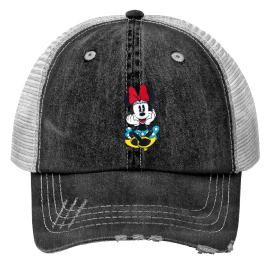 disneys Smiling Minnie Mouse Raglan Print Trucker Hats