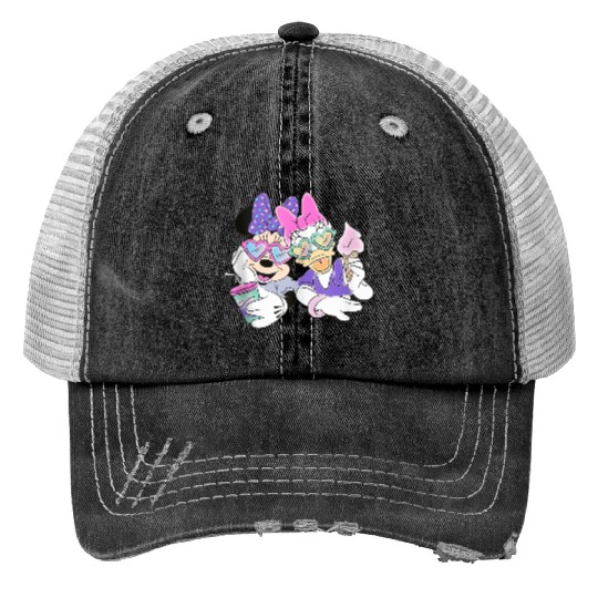 disneys Minnie Mouse And Daisy Print Trucker Hats