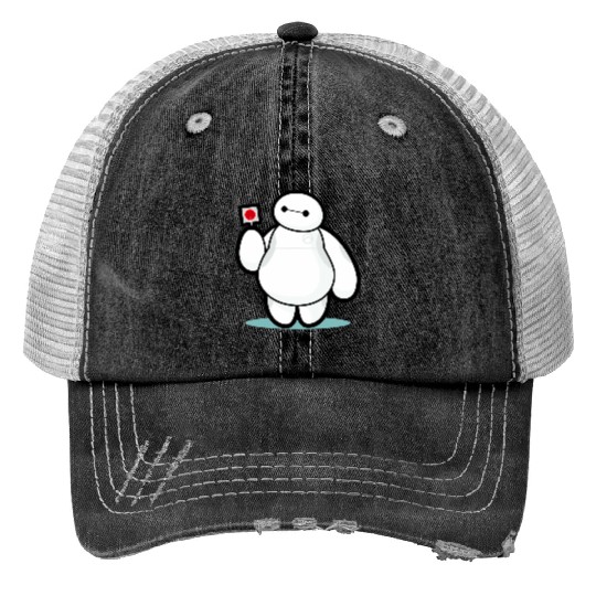 Disney Big Hero 6 Baymax With Lollipop Cute Shot Print Trucker Hats