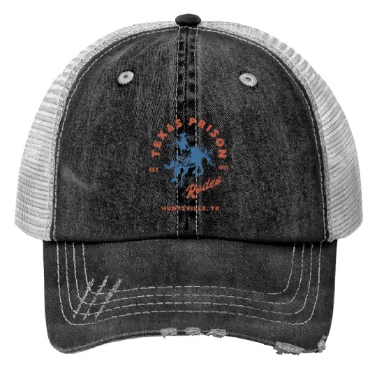 Texas Prison Rodeo Sunday In October Huntsville Tx Print Trucker Hats