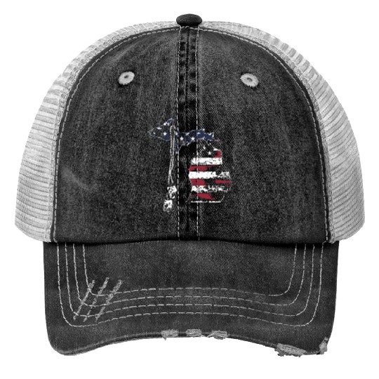 Michigan Honors Veterans Print Trucker Hats