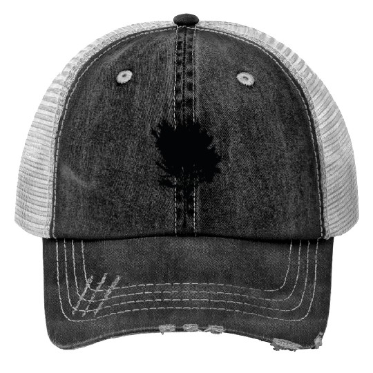 tree silhouette Print Trucker Hats