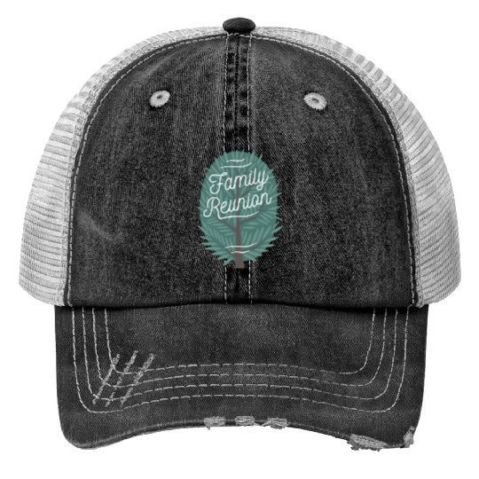 Family Reunion Print Trucker Hats