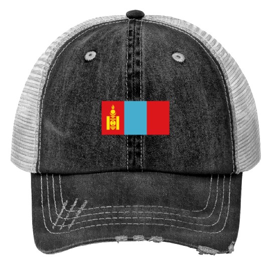 flag mongolia Print Trucker Hats