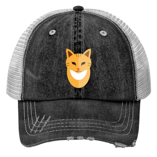 Cat face Print Trucker Hats