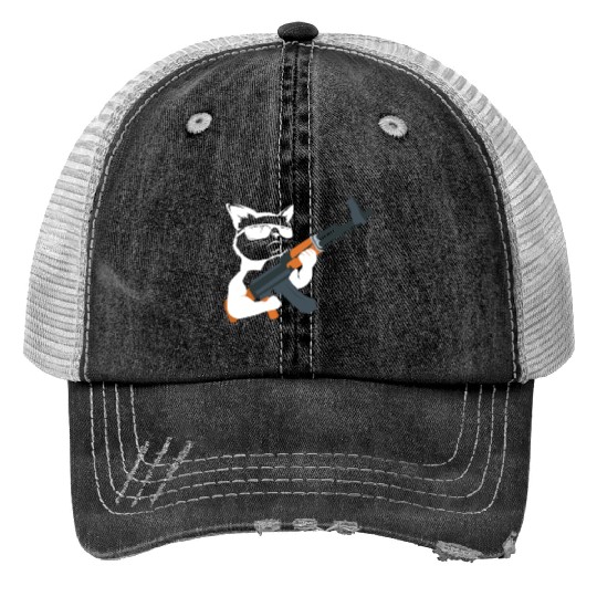 Gunning for Kitties funny Cat Gift Print Trucker Hats Print Trucker Hats