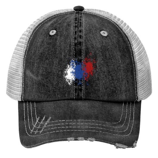 russian splatter Print Trucker Hats