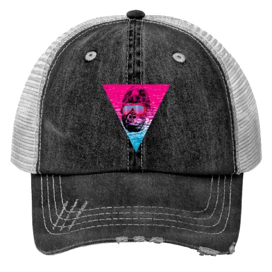 Cool Monkey Ape Gorilla sunglasses gift idea Print Trucker Hats