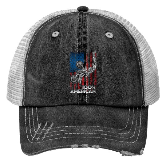 American Motocross USA Print Trucker Hats