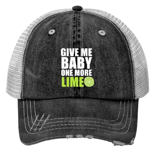 Lime Print Trucker Hats