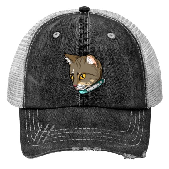 Brazilian Shorthair Cat Face Love Sweet cool funny Print Trucker Hats