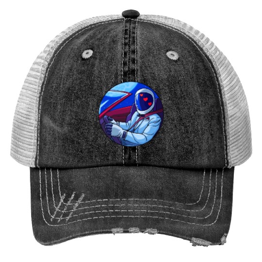 SpaceX Tesla Starman Print Trucker Hats