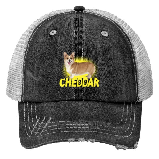 Cheddar Corgi Dog Brooklyn Nine Nine B99 Print Trucker Hats