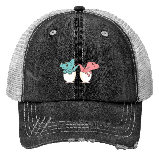 Baby Dinos Hatch Newborn Print Trucker Hats