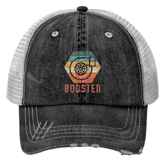 Turbo Car Boosted Print Trucker Hats