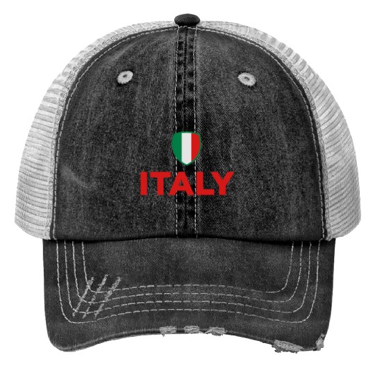National Flag of Italy Print Trucker Hats