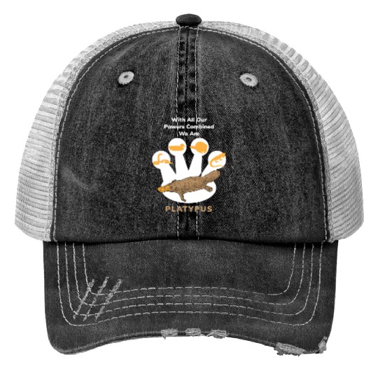 Power Combined Platypus Platypus Platypus Mammal Print Trucker Hats