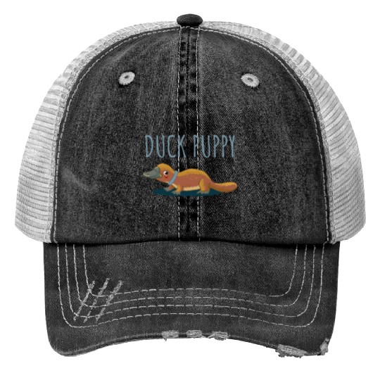 Duck Puppy Duck puppy sweet gift platypus cute Print Trucker Hats
