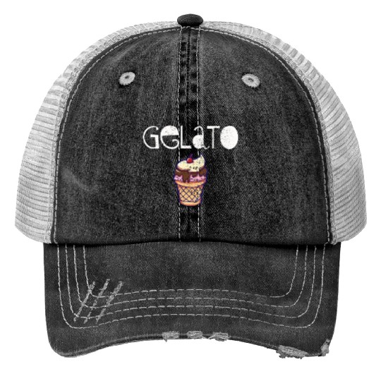 Gelato Print Trucker Hats