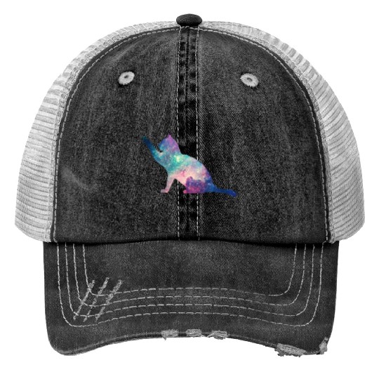 galaxy cat for cats lovers Print Trucker Hats