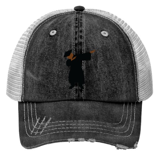 Black and Educated, African American Man Print Trucker Hats