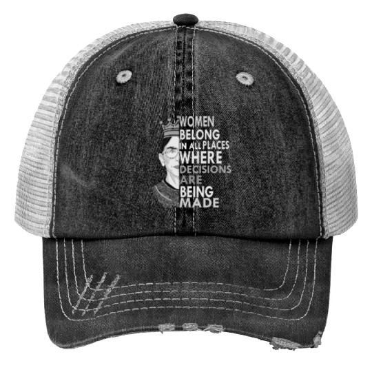 Ruth Bader Ginsburg Print Trucker Hats