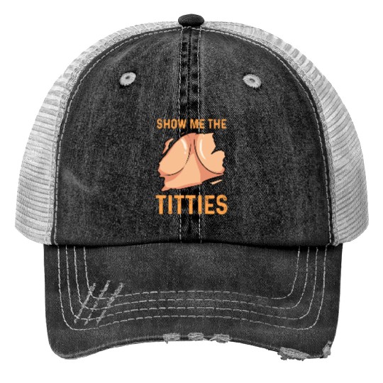 Titties Costume Festival Party Adult Humor LGBT Print Trucker Hats