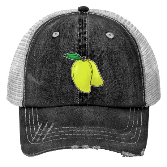 Mango hand drawn fruits summer Print Trucker Hats