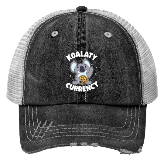 Koalaty Currency Funny Bitcoin Koala Quote BTC Print Trucker Hats