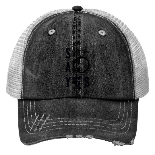 Wedding proposal Print Trucker Hats